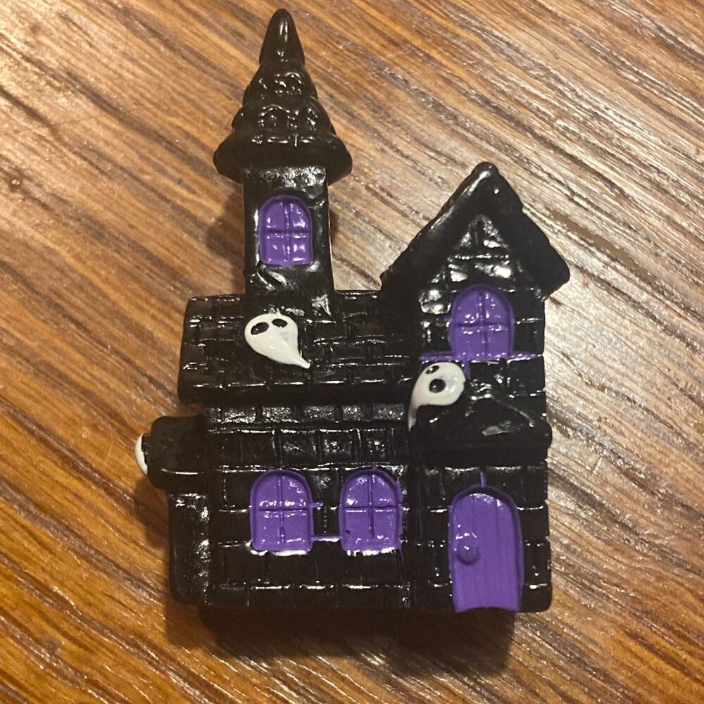 Miniature Black and Purple Haunted House-Doll House Miniature